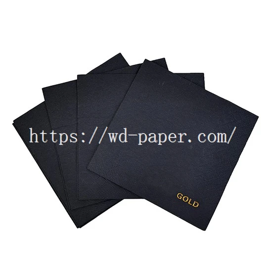 3-black cocktail napkins bulk